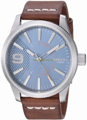 Diesel Watches : DZ1804 Quartz Blue Dial Brown Leather Men Watch