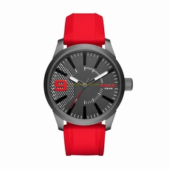 Diesel Watches : DZ1806 Grey Dial Silicone Men Watch