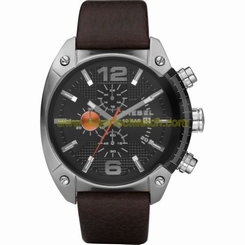 Diesel Watches : DZ4204 Quartz Stainless Steel Case With Brown Leather Strap Men Watch
