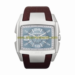 Diesel Watches : DZ4246 Quartz Blue Dial Stainless Steel Case With Brown Leather Strap Men Watch