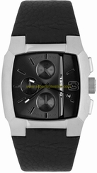 Diesel Watches : DZ4275 Quartz Chronograph Date Black Leather Strap Men Watch