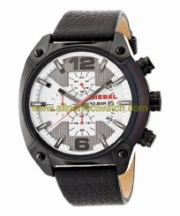Diesel Watches : DZ4278 Quartz Chronograph Date White Dial Leather Men Watch