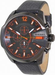 Diesel Watches : DZ4291 Quartz Chronograph Black Dial Date Leather Men Watch