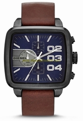 Diesel Watches : DZ4302 Quartz Chronograph Brown Leather Square Men Watch