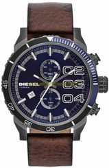 Diesel Watches : DZ4312 Quartz Analog Date Blue Dial Leather Men Watch