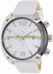 Diesel Watches : DZ4315 Quartz Chronograph White Dial Date Leather Men Watch