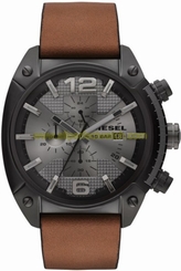 Diesel Watches : DZ4317 Quartz Chronograph Date Brown Leather Strap Men Watch