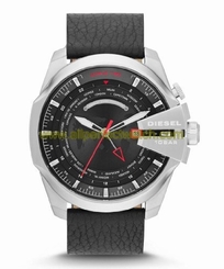 Diesel Watches : DZ4320 Quartz Black Dial Date Leather Men Watch