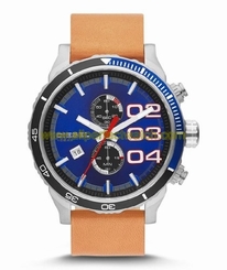 Diesel Watches : DZ4322 Quartz Chronograph Blue Dial Date Leather Men Watch