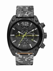 Diesel Watches : DZ4324 Quartz Chronograph Date Camo Leather Men Watch