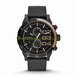 Diesel Watches : DZ4327 Quartz Chronograph Black Dial Date Leather Men Watch