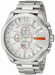 Diesel Watches : DZ4328 White Dial Stainless Steel Band Men Watch