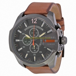 Diesel Watches : DZ4343 Quartz Chronograph Date Brown Leather Men Watch