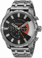 Diesel Watches : DZ4348 Black Dial Stainless Steel Band Men Watch