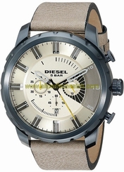 Diesel Watches : DZ4354 Quartz Chronograph Date Cream Leather Men Watch