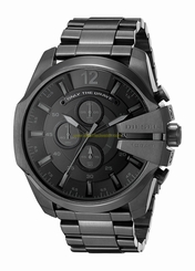 Diesel Watches : DZ4355 Black Dial Stainless Steel Band Men Watch