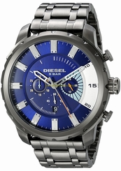 Diesel Watches : DZ4358 Blue Dial Stainless Steel Band Men Watch