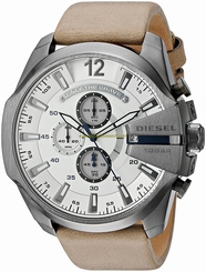 Diesel Watches : DZ4359 Quartz Chronograph Date Beige Leather Men Watch