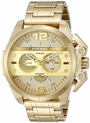 Diesel Watches : DZ4377 Gold Dial Stainless Steel Band Women Watch