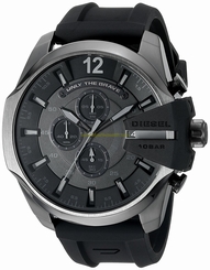 Diesel Watches : DZ4378 Black Dial Chronograph Date Black Silicone Men Watch