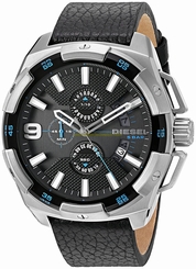 Diesel Watches : DZ4392 Black Dial Stainless Steel Band Men Watch