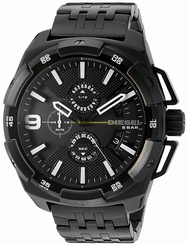 Diesel Watches : DZ4395 Black Dial Stainless Steel Band Men Watch