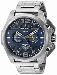 Diesel Watches : DZ4398 Black Dial Stainless Steel Band Men Watch
