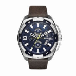 Diesel Watches : DZ4418 Blue Dial Stop Watch Men Watch