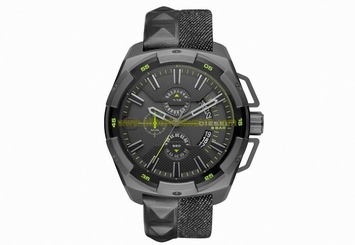 Diesel Watches : DZ4420 Quartz Heavyweight Chronograph Denim Strap Men Watch