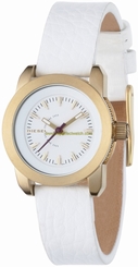 Diesel Watches : DZ5240 Quartz White Dial Gold Tone Case White Leather Strap Women Watch
