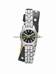 Diesel Watches : DZ5415 Quartz Analog Black Dial Stainless Steel and Leather Women Watch