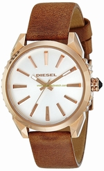 Diesel Watches : DZ5477 Quartz Analog Brown Leather Women Watch