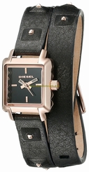 Diesel Watches : DZ5480 Quartz Analog Black Leather Women Watch