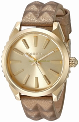 Diesel Watches : DZ5516 Gold Dial Stainless Steel Band Women Watch