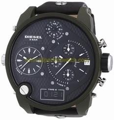 Diesel Watches : DZ7250 Quartz Black Dial Stainless Steel Case With Black Leather Strap Men Watch