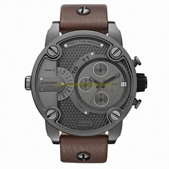 Diesel Watches : DZ7258 Quartz Stainless Steel Case With Brown Leather Strap Men Watch