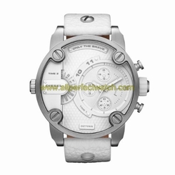 Diesel Watches : DZ7265 Quartz Stainless Steel Case With Stainless White Leather Strap Men Watch