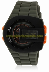 Diesel Watches : DZ7299 Quartz Digital Olive Silicone Men Watch
