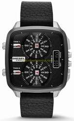 Diesel Watches : DZ7302 Quartz Analog Digital Black Dial Leather Men Watch