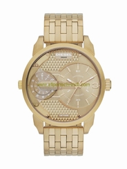 Diesel Watches : DZ7306 Quartz Dual Time Gold Dial Stainless Steel Men Watch