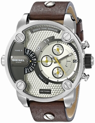 Diesel Watches : DZ7335 Quartz Dual Time Zone Brown Leather Men Watch