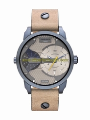 Diesel Watches : DZ7338 Quartz Analog Dual Time Brown Leather Men Watch
