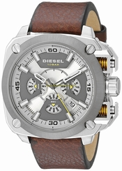 Diesel Watches : DZ7343 Quartz BAMF Chronograph Date Brown Leather Men Watch
