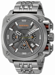 Diesel Watches : DZ7344 Grey Dial Stainless Steel Band Men Watch