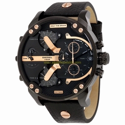 Diesel Watches : DZ7350 Black (four Time Zone) Quartz Men Watch