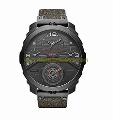 Diesel Watches : DZ7358 Quartz Machinus 4 Time Zone Black Fabric Men Watch