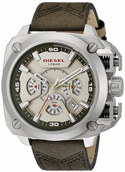 Diesel Watches : DZ7367 Gold Dial Stainless Steel Band Men Watch