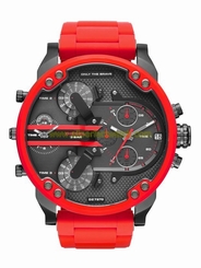 Diesel Watches : DZ7370 Quartz Multiple Time Chronograph Red Silicone Men Watch