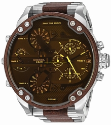 Diesel Watches : DZ7397 Black Dial Stainless Steel Band Men Watch