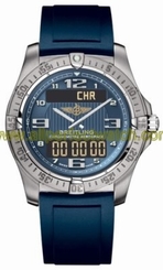 Breitling Watches : E7936210/C787-DPT Quartz Air-force Blue Digital/analog With Arabic Hour Markers, Alarm, Gmt Second Time-zone, Chronograph, Backlight, Countdown Timer Features. Dial Blue Diver Pro Ii Rubber Band Men Watch